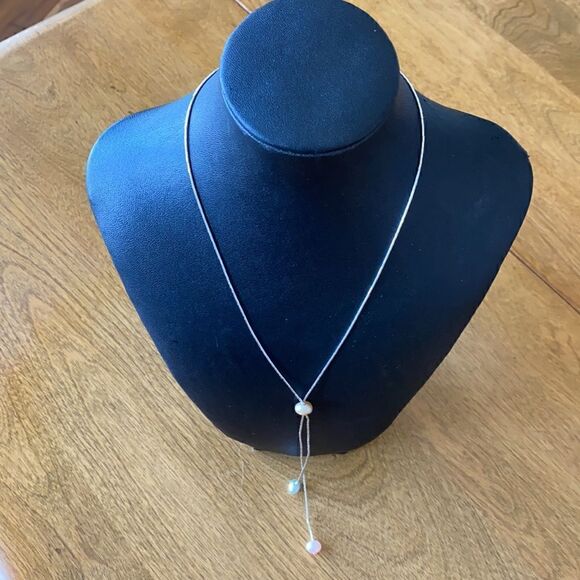 Fresh water pearls and sterling silver necklace - Picture 2 of 5